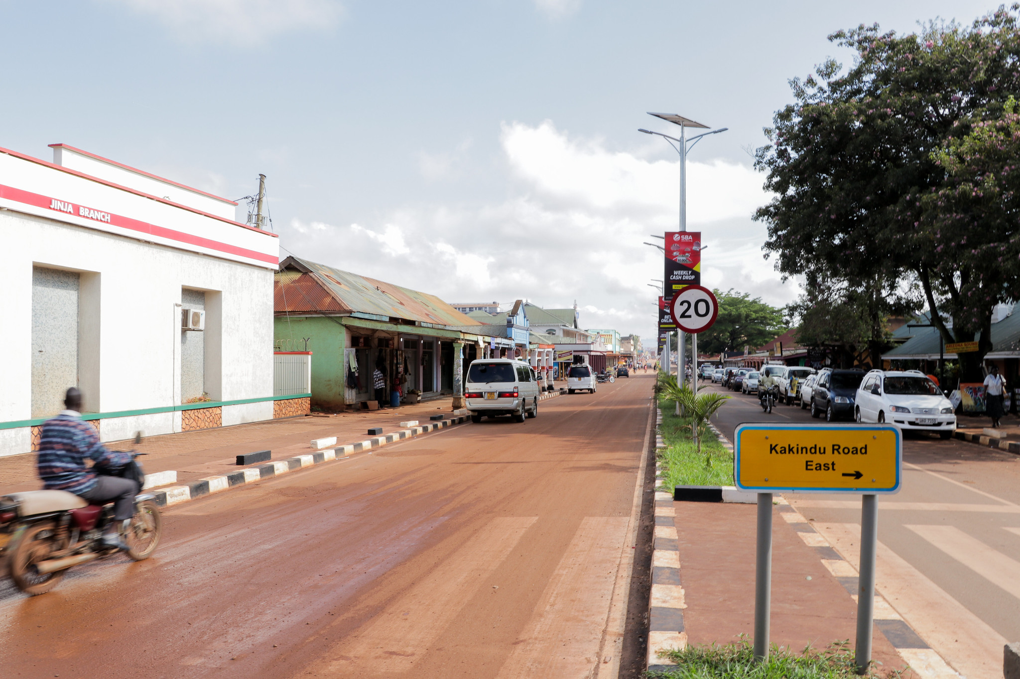 A traffic road in Jinja A traffic road in Jinja