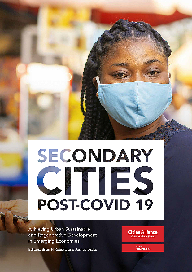 Women wearing a mask. Secondary Cities Post Covid-19 book cover