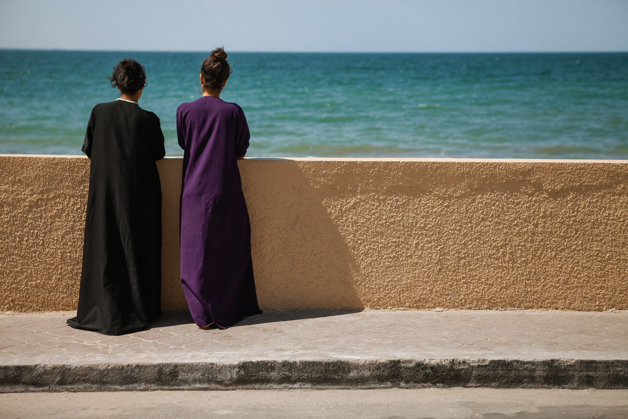 Two tunisian women by the sea