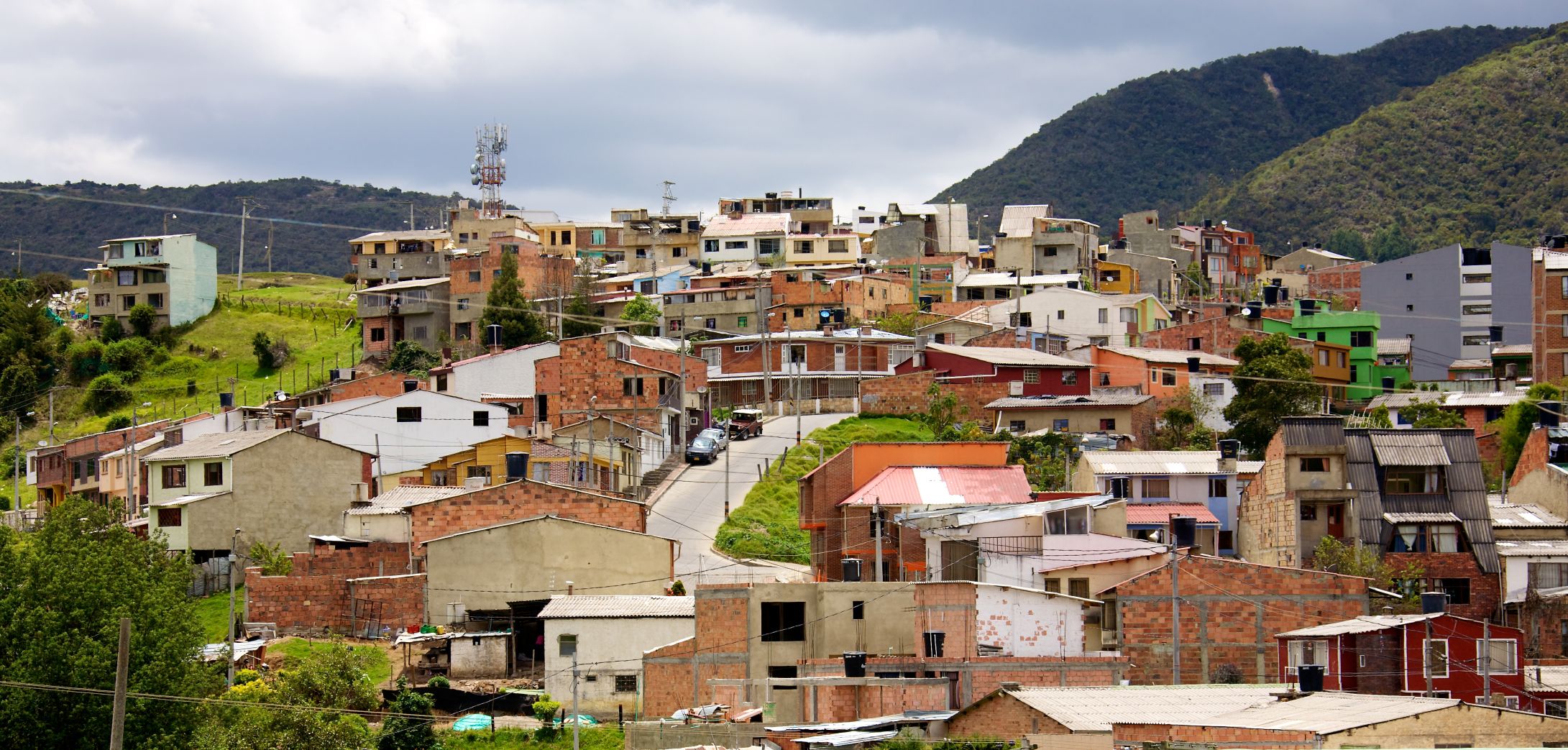 Informal settlement, Bogota, Colombia Informal settlement, Bogota, Colombia
