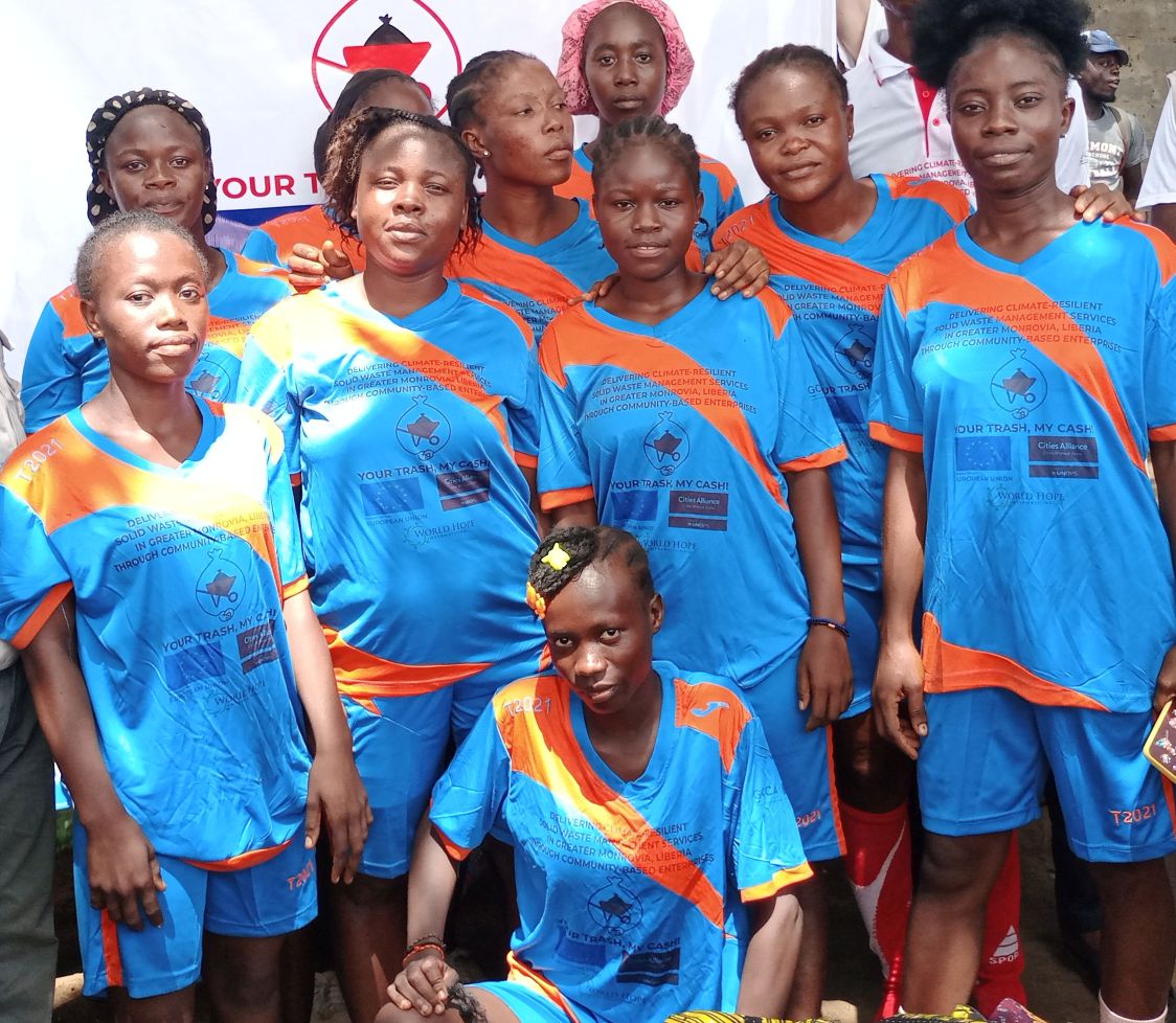 Kickball team at the awareness raising tournament