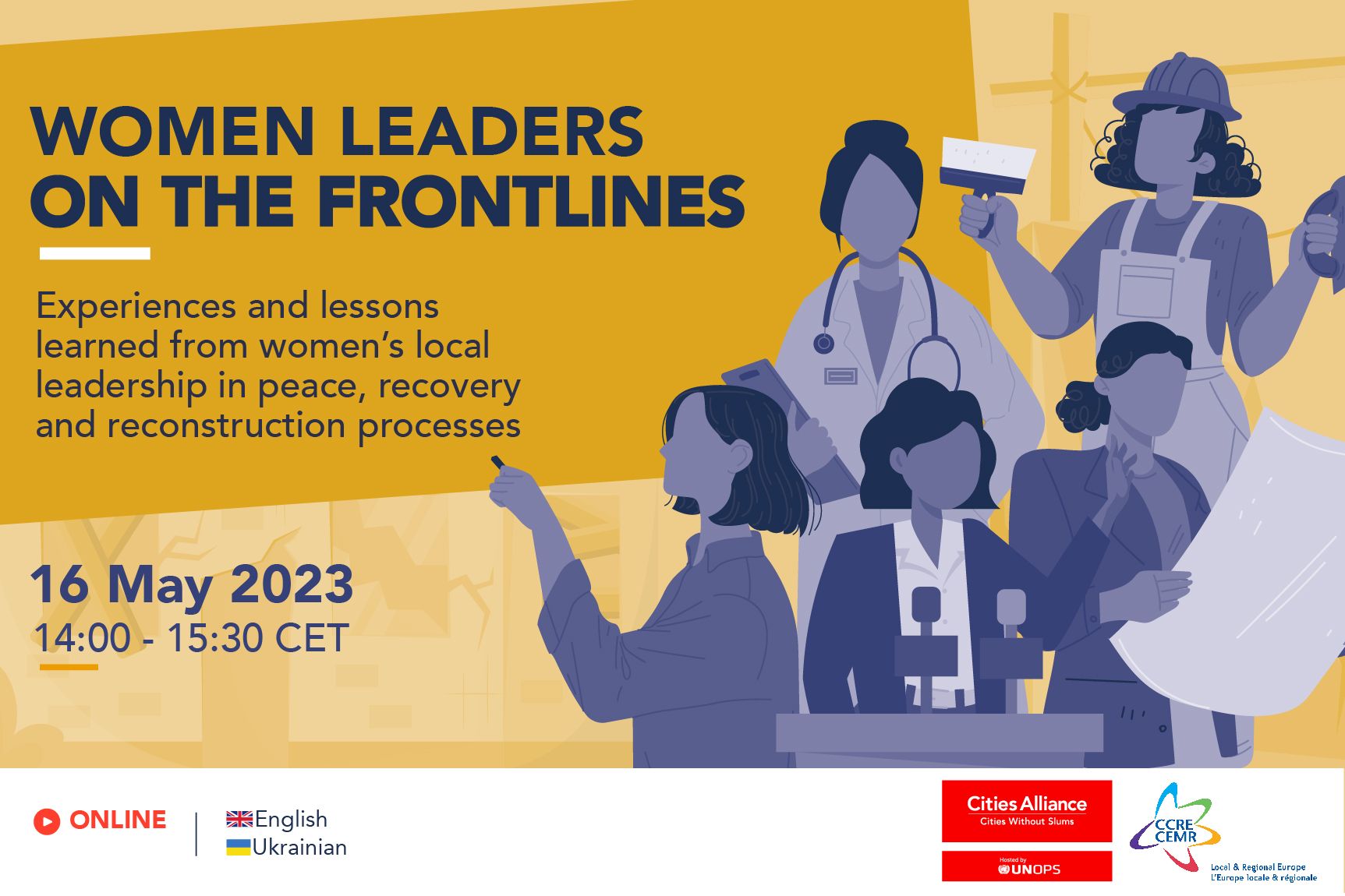 Cities Alliance webinar: Women leaders on the frontlines, flyer