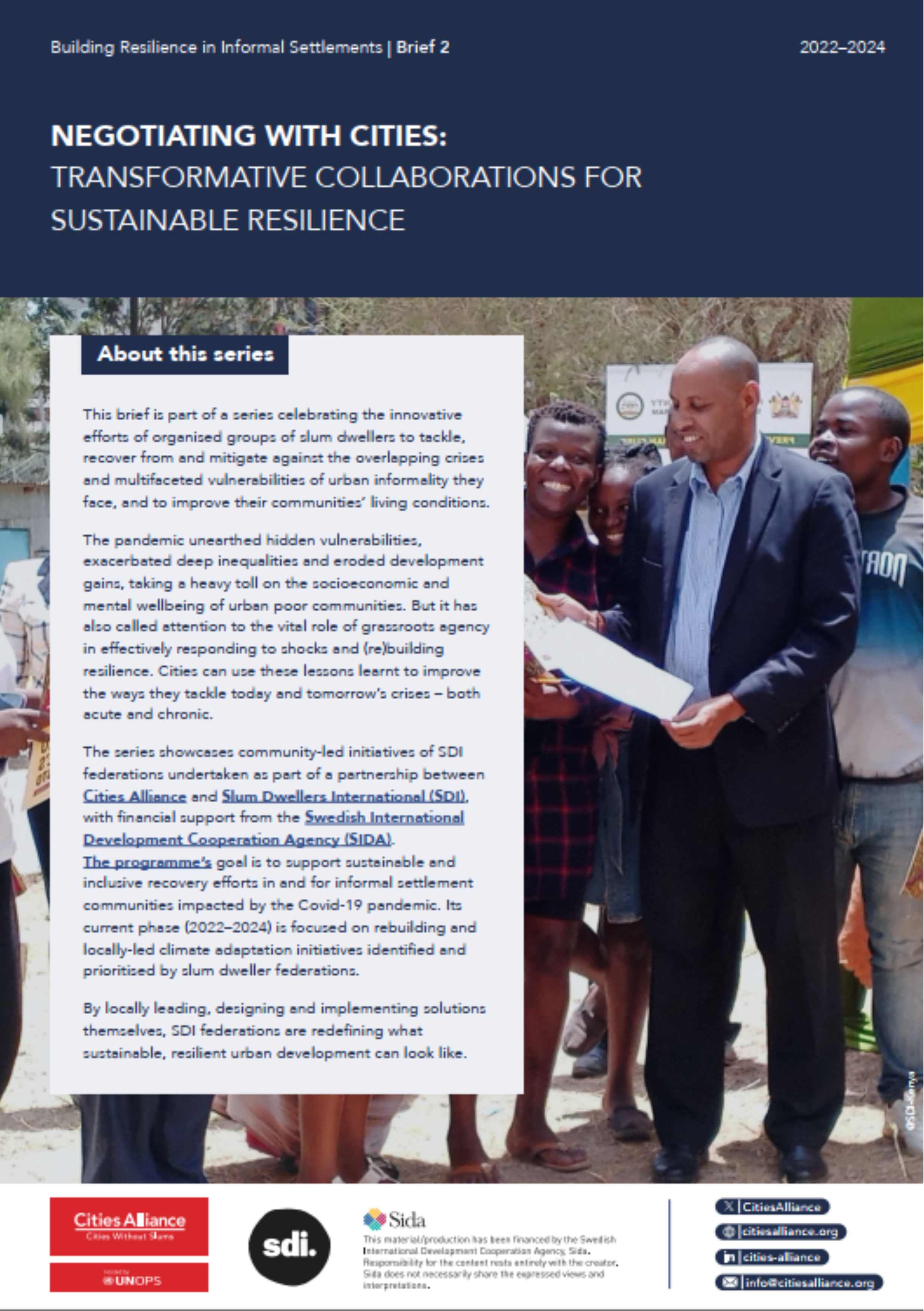 Negotiating With Cities: Transformative Collaborations for Sustainable Resilience Brief 2 Download