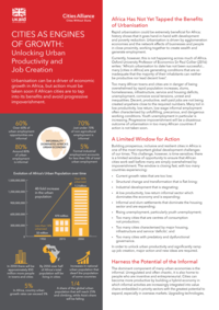 Cities as Engines of Growth