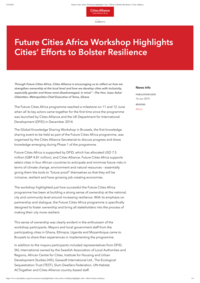Future Cities Africa Workshop Highlights Cities’ Efforts to Bolster Resilience