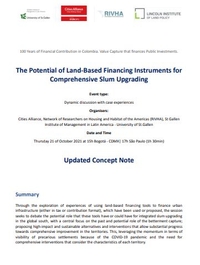 This is a screenshot of the first page of the updated concept note, the logos of the institutions are inserted in the header, the title stands in the center of the page and a summary paragraph is at the bottom