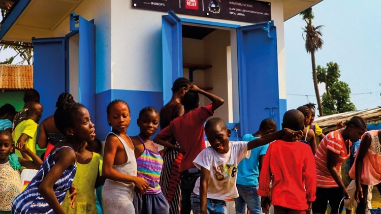 Water-kiosk in Popo Beach, Monrovia, Liberia, financed by the Cities Alliance Community Upgrading Fund. Photo: Charlotte Hallqvist
