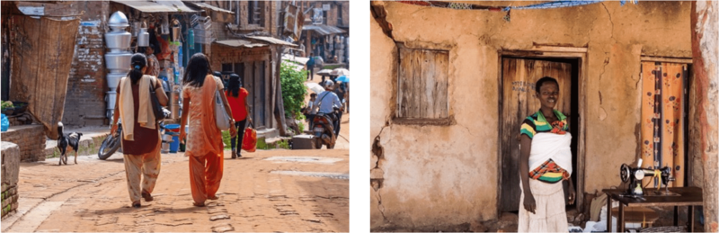 AdobeStock_257559500_Nepal-page 106 and 49481832713_Uganda-page 80 Women in Nepal and Woman in Uganda