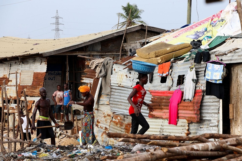 West Point, informal settlement in Monrovia, Liberia West Point, informal settlement in Monrovia, Liberia