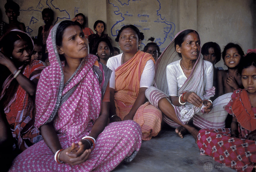 Women attend a community meeting, India / World Bank Photos / Curt Carnemark 
