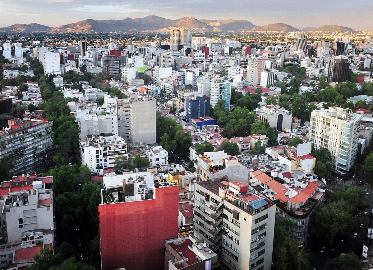 Aerial view of Mexico city Aerial view of Mexico city