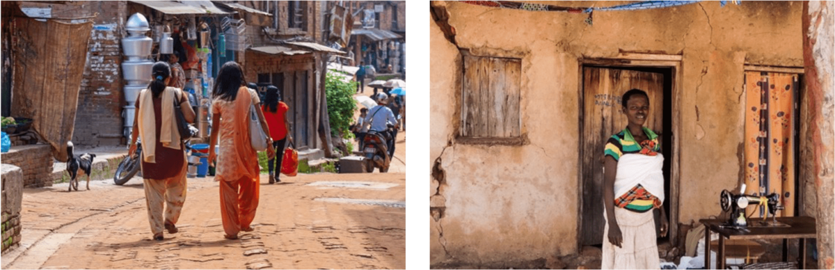 AdobeStock_257559500_Nepal-page 106 and 49481832713_Uganda-page 80 Women in Nepal and Woman in Uganda