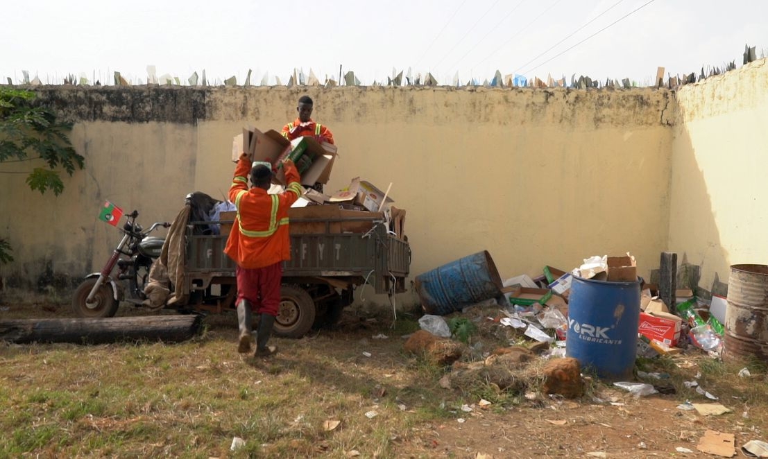 Waste pickers from a Community Based Enterprise (CBE) in Monrovia, Liberia