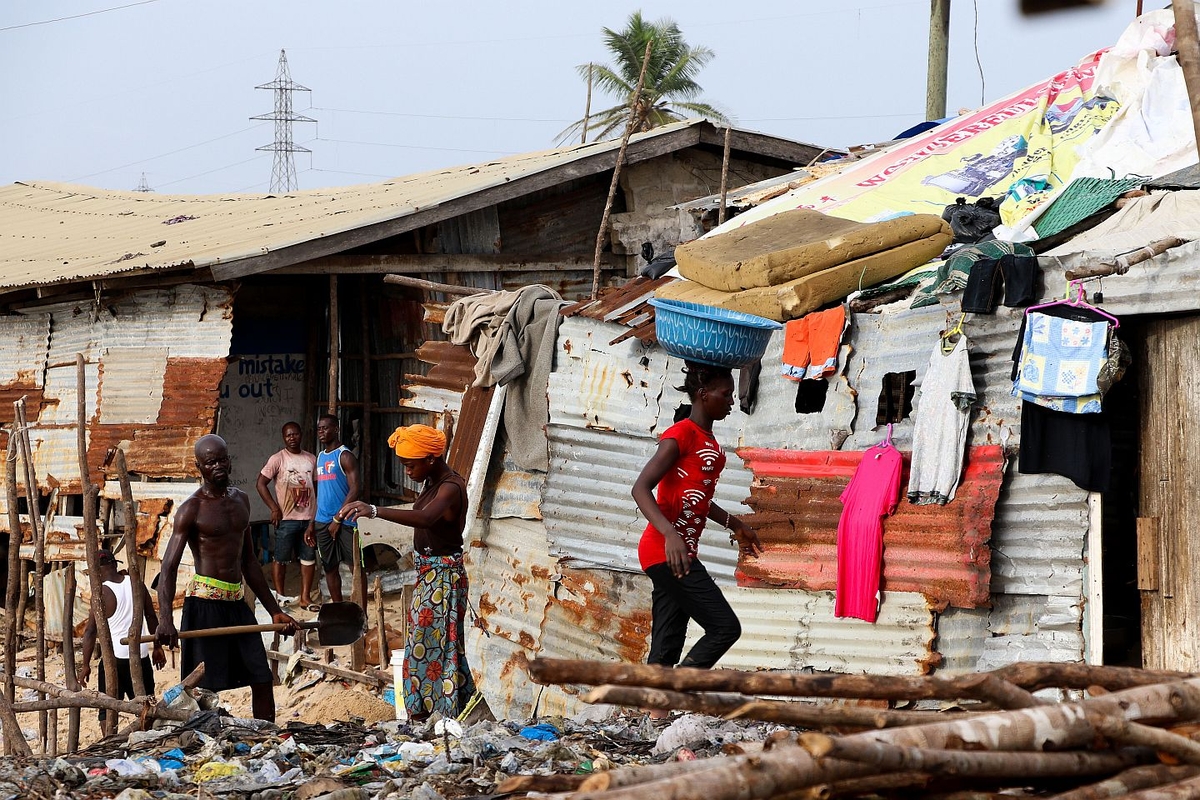West Point, informal settlement in Monrovia, Liberia West Point, informal settlement in Monrovia, Liberia