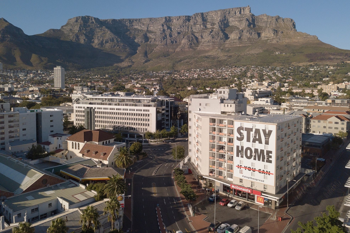 Aerial view Cape Town, South Africa during the Covid 19 lockdown. AdobeStock.com