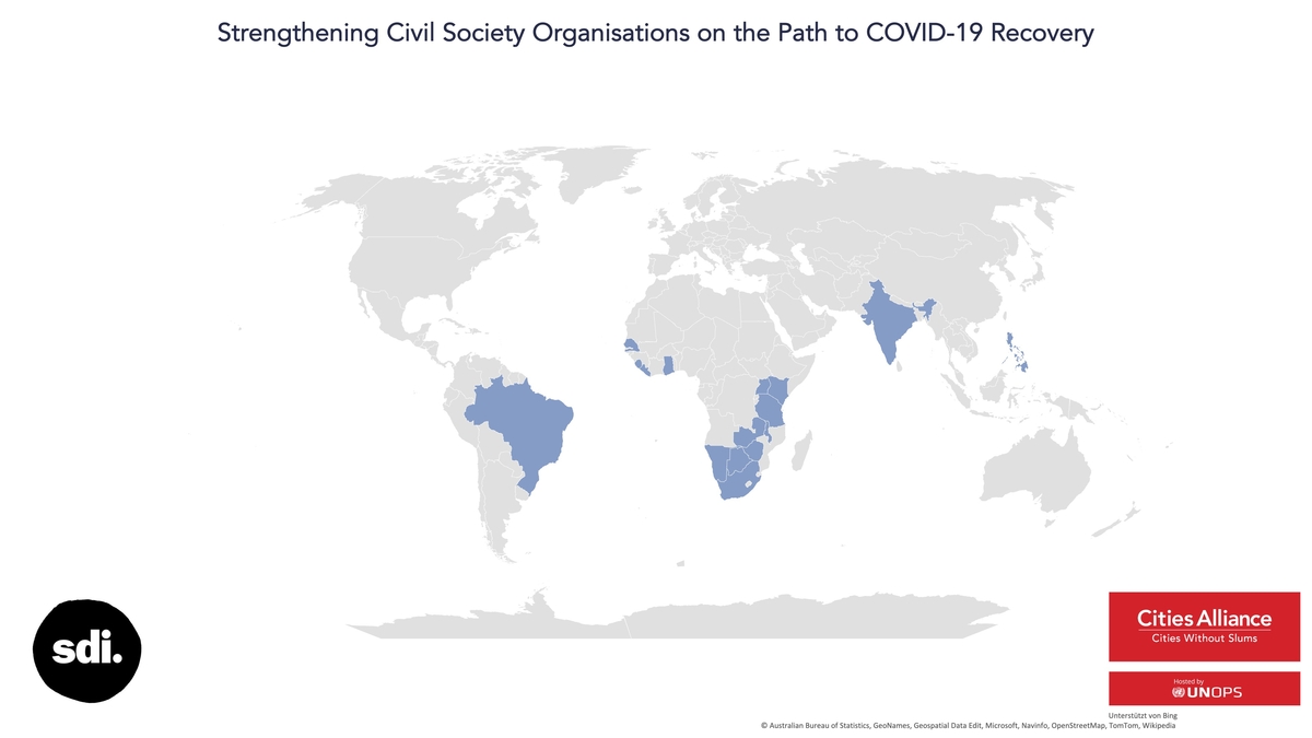 Map, Strengthening Civil Society Organisations on the Path to COVID-19 Recovery