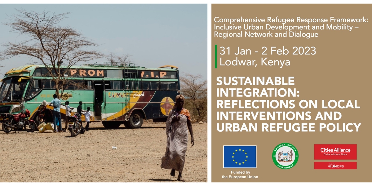 Peer-learning event: Local Interventions and Urban Refugee Policy, Lodwar, Kenya 2023 flyer