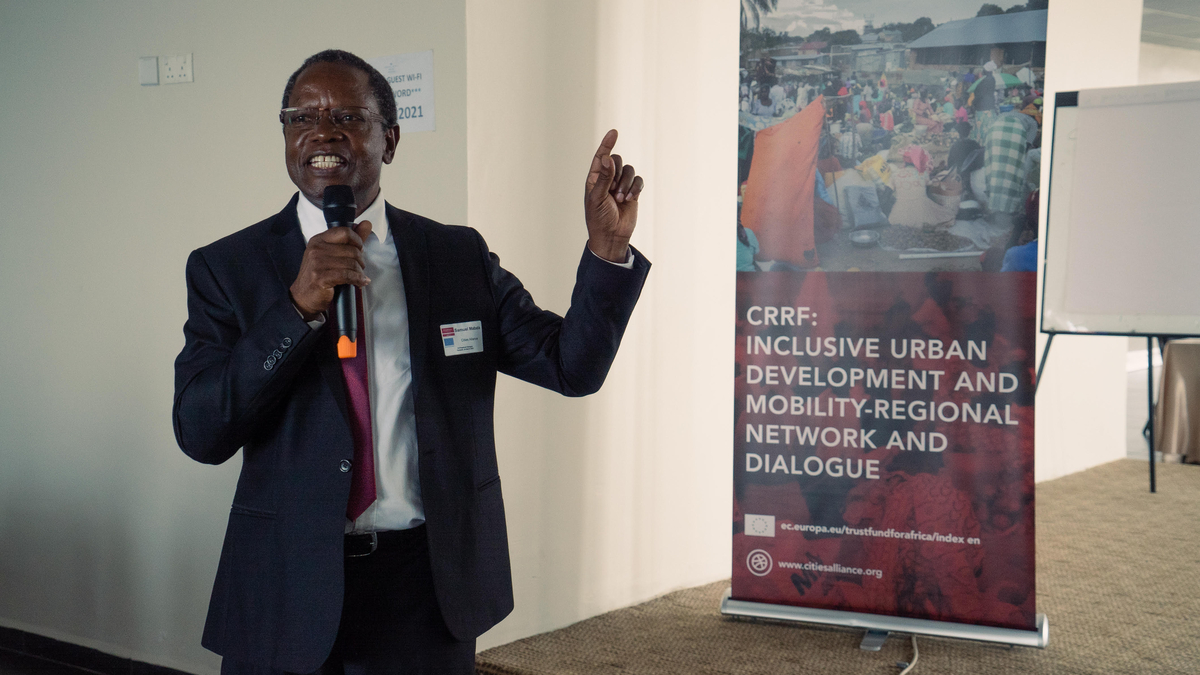 Samuel Mabala at the CRRF Steering Group meeting.