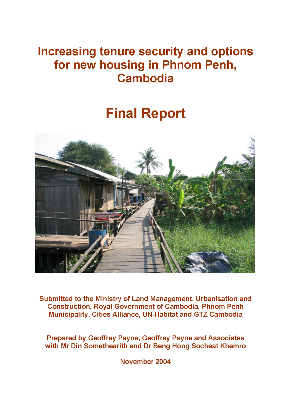 Tenure Security in Phnom Penh