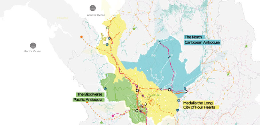 Interestingly, the plan leaves the great metropolises aside and focuses on the regions. This means that the priority of planning is development-oriented to protecting life within the region in all its forms. As a result, the Antioquia 2040 Agenda proposes a territorial development model involving three planned areas that aim to include the comprehensive potential of Antioquia and its people. The three areas are known as Medulla the Long City of Four Hearts, the Biodiverse Pacific Antioquia and the North Caribbean Antioquia. Interestingly, the plan leaves the great metropolises aside and focuses on the regions. This means that the priority of planning is development-oriented to protecting life within the region in all its forms. As a result, the Antioquia 2040 Agenda proposes a territorial development model involving three planned areas that aim to include the comprehensive potential of Antioquia and its people. The three areas are known as Medulla the Long City of Four Hearts, the Biodiverse Pacific Antioquia and the North Car
