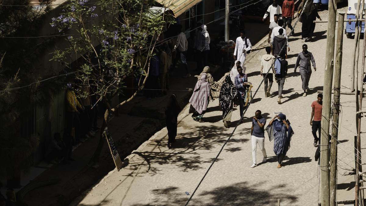 People walking in Jigjiga, Ethiopia People walking in Jigjiga, Ethiopia