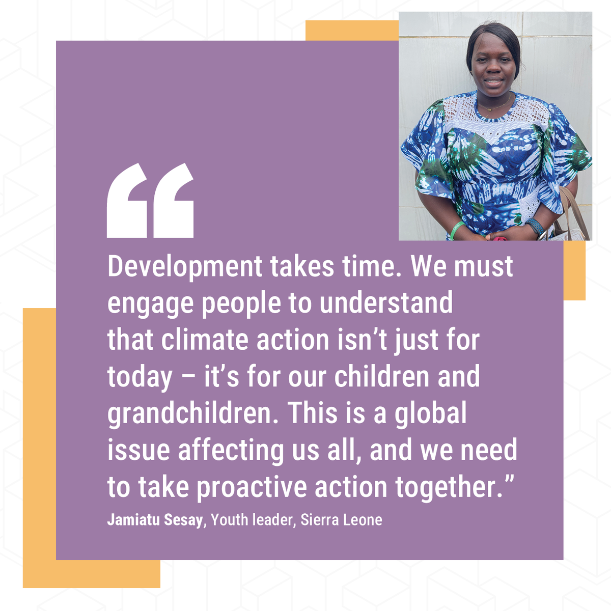 World Cities Day Campaign 2024 - Jamiatu Sesay, climate leader Sierra Leone. SDI Federation World Cities Day Campaign 2024 - Jamiatu Sesay, climate leader Sierra Leone. SDI Federation
