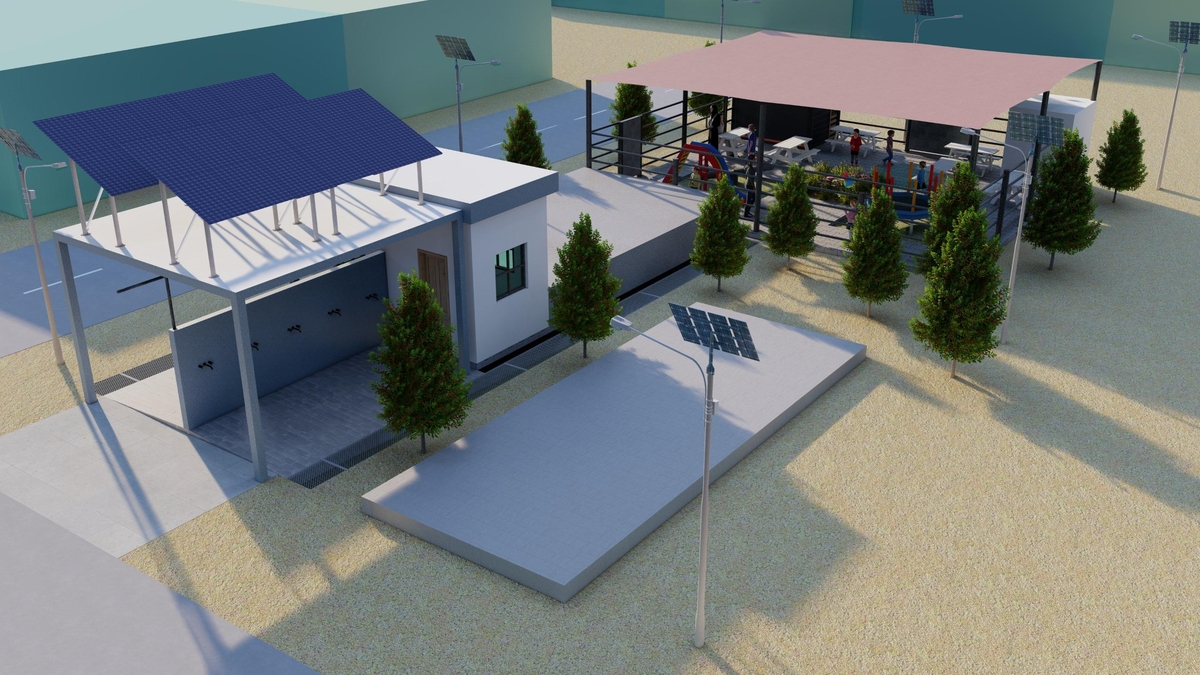 Possible design of water kiosk in Sebkha, Mauritania Possible design of water kiosk in Sebkha, Mauritania
