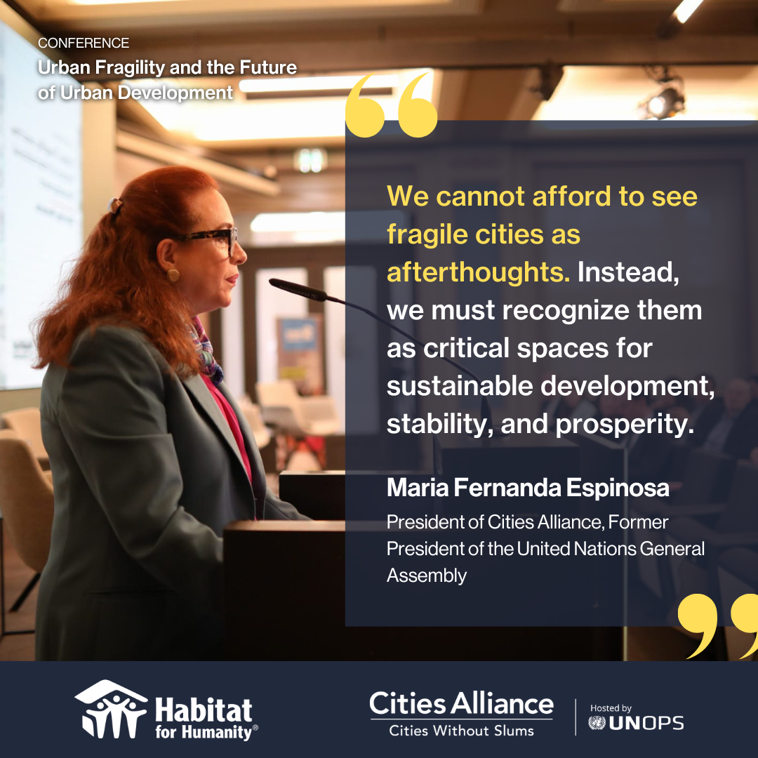 Urban Fragility Conference 2025, Maria Fernanda Espinosa Urban Fragility Conference 2025, Maria Fernanda Espinosa