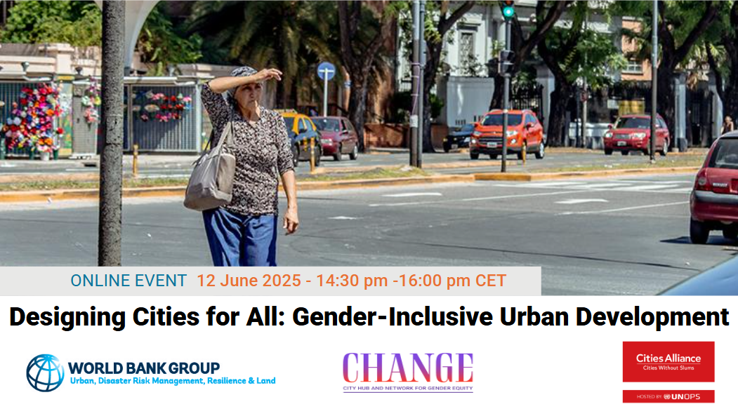 Designing Cities for All: Gender-Inclusive Urban Development event flyer Designing Cities for All: Gender-Inclusive Urban Development event flyer