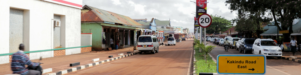 A traffic road in Jinja A traffic road in Jinja