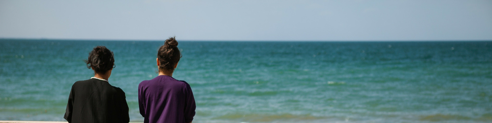 Two tunisian women by the sea
