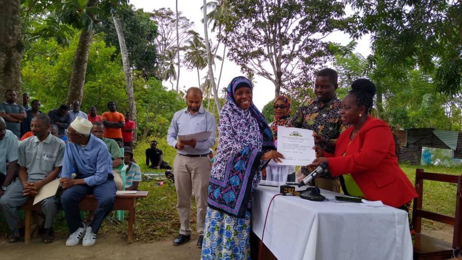 Zanzibar, residents receive land titles. Photo_ Spatial Collective